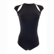 NEW                 Mirella MB7226 Black Label Cap Sleeve Leotard 