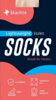 NEW                     Starlite Lightweight Ballet Socks (1 Pair)