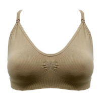 Silky Seamless Clear Back Bra Top with Removable Padding