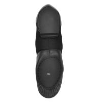Starlite Black Leather Agility Jazz Shoes, Split Rubber Sole